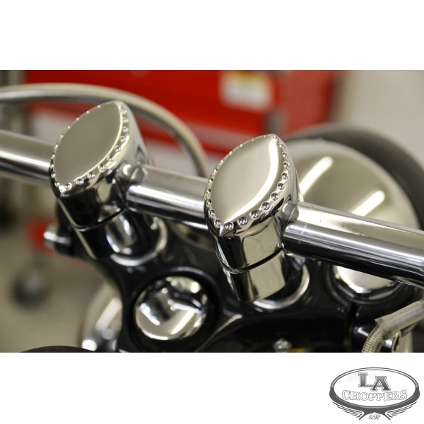LA choppers - RISERS DRILLED FOR 1" HANDLEBARS 1.5" RISE CHROME UNIVERSAL