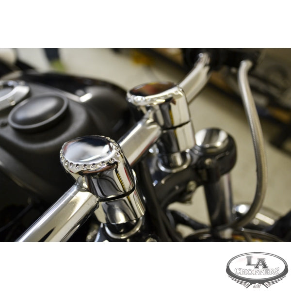 LA choppers - RISERS DRILLED FOR 1" HANDLEBARS 1.5" RISE CHROME UNIVERSAL