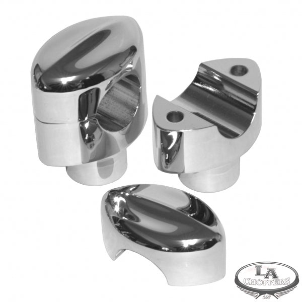 LA choppers - MOHAWK HEFTY RISERS FOR 1 1/4" HANDLEBARS 1.5" RISE CHROME UNIVERSAL