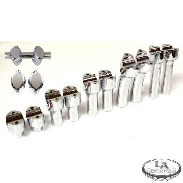 LA choppers - MOHAWK HEFTY RISERS FOR 1 1/4" HANDLEBARS 1.5" RISE CHROME UNIVERSAL