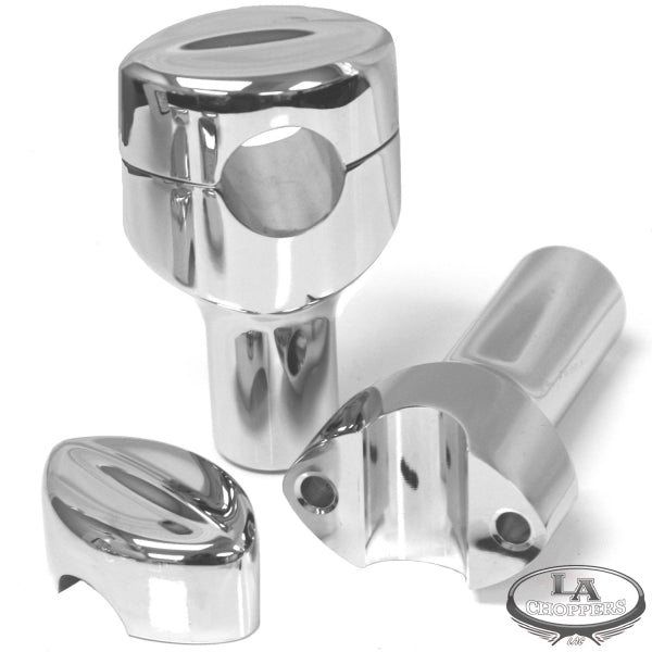 LA choppers - MOHAWK HEFTY RISERS FOR 1 1/4" HANDLEBARS 3" RISE CHROME UNIVERSAL