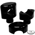 LA choppers - HEFTY RISERS SMOOTH FOR 1 1/4" HANDLEBARS 1.5" RISE BLACK UNIVERSAL