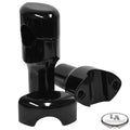 LA choppers - HEFTY RISERS SMOOTH FOR 1 1/4" HANDLEBARS 3" RISE BLACK UNIVERSAL