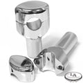 LA choppers - HEFTY RISERS SMOOTH FOR 1 1/4" HANDLEBARS 3" RISE CHROME UNIVERSAL