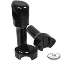 LA choppers - HEFTY RISERS SMOOTH FOR 1 1/4" HANDLEBARS 4" RISE BLACK UNIVERSAL