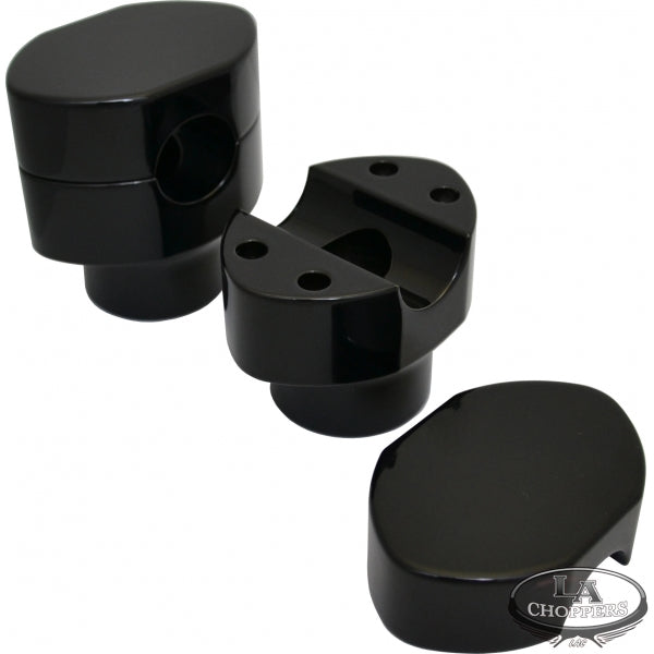 LA choppers - 1" HARLEY SPRINGER RISERS GLOSS BLACK HD