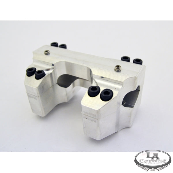 LA choppers - RISER CLAMP SET FOR 1" HANDLEBARS RAW FINISH HD