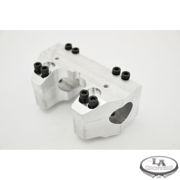LA choppers -RAW FINISHED CLAMP SET FOR 1 1/2" HANDLEBARS HD