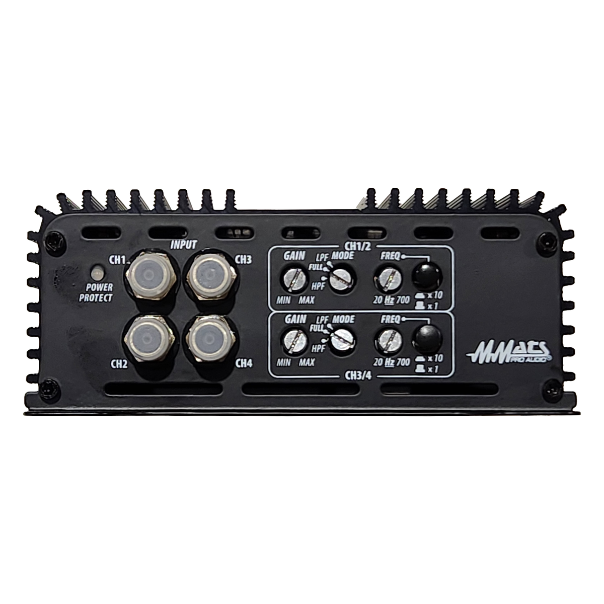MMATS LSX2600x4 amplifier rear view