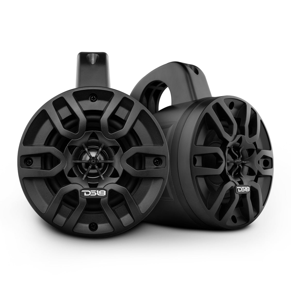 DS18 MP4TP/BK 4" Marine Wakeboard Tower Speakers w/ RGB LED (Black) (Pair)