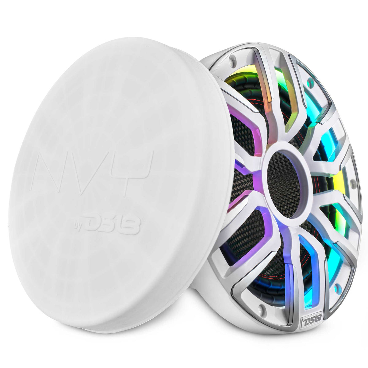 DS18 NVY-M10SUB/WH 10" Marine Subwoofer w/ RGB LED (White)
