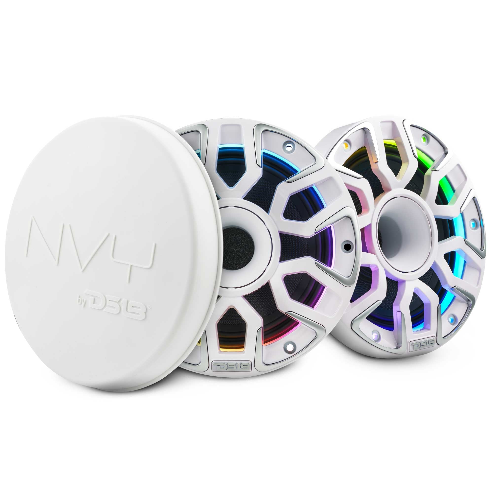 DS18 NVY-M6DC 6.5" Hybrid Marine Coaxial Speakers - White
