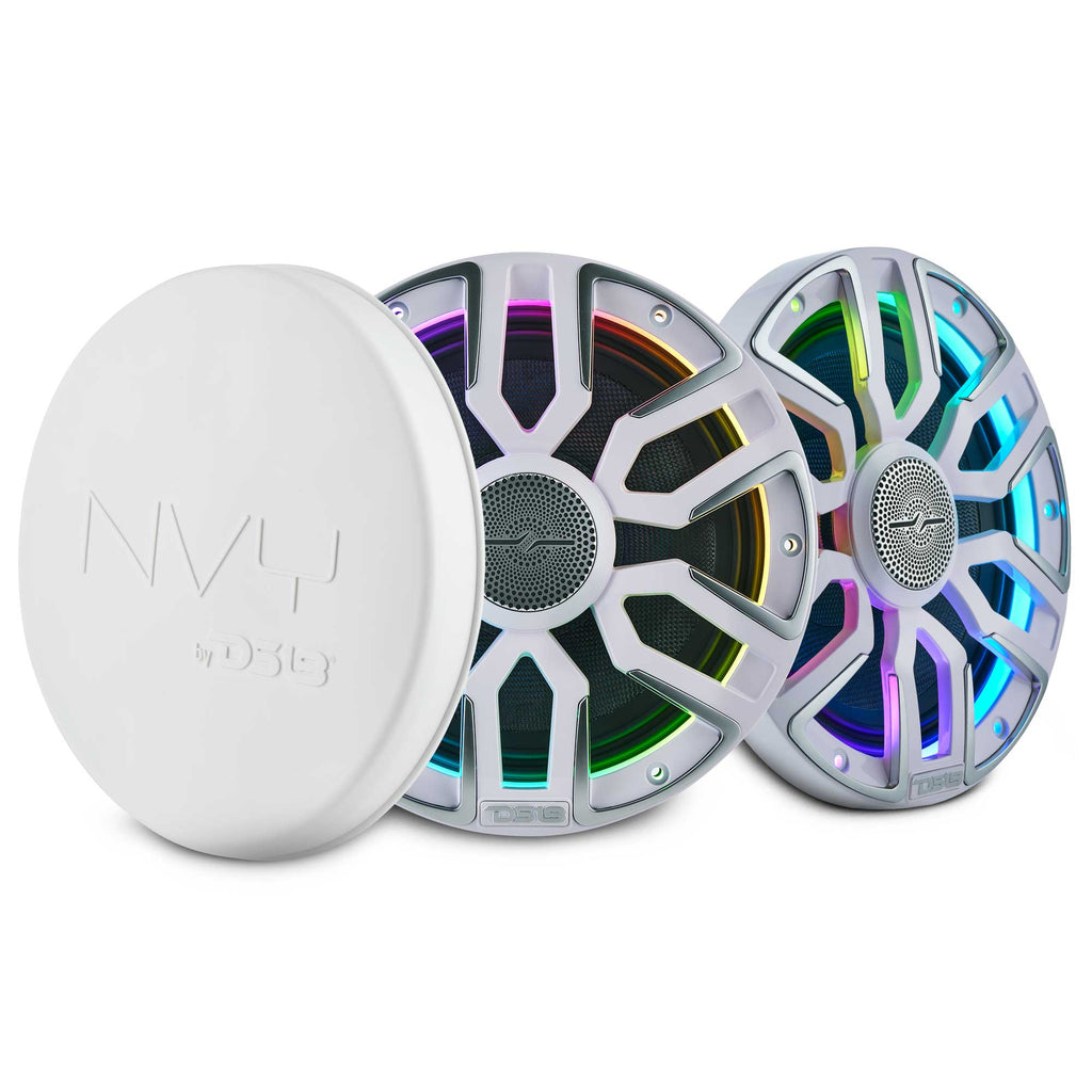 DS18 NVY-M8 8" Marine Coaxial Speakers - White
