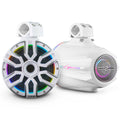 DS18 NVY-M8DTP/WH 8" Marine Wakeboard Tower Speakers w/ RGB LED (White) (Pair)