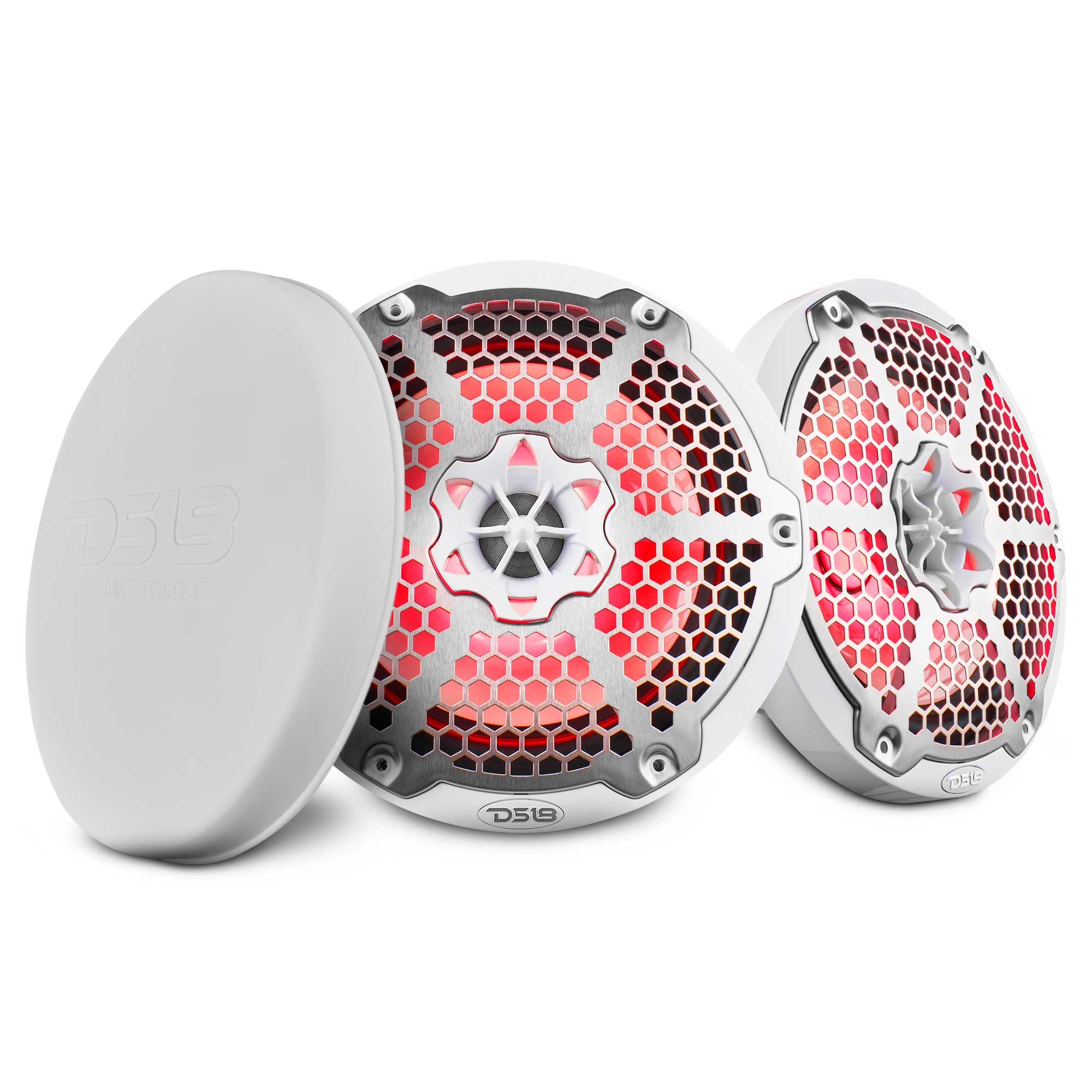 DS18 NXL-8M 8" Marine Coaxial Speakers - White