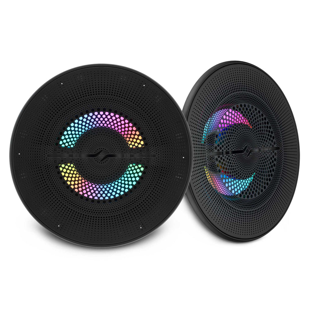 DS18 NXL-LXY6/BK 6.5" 2-Way Marine Coaxial Speakers w/ RGB LED (Black) (Pair)