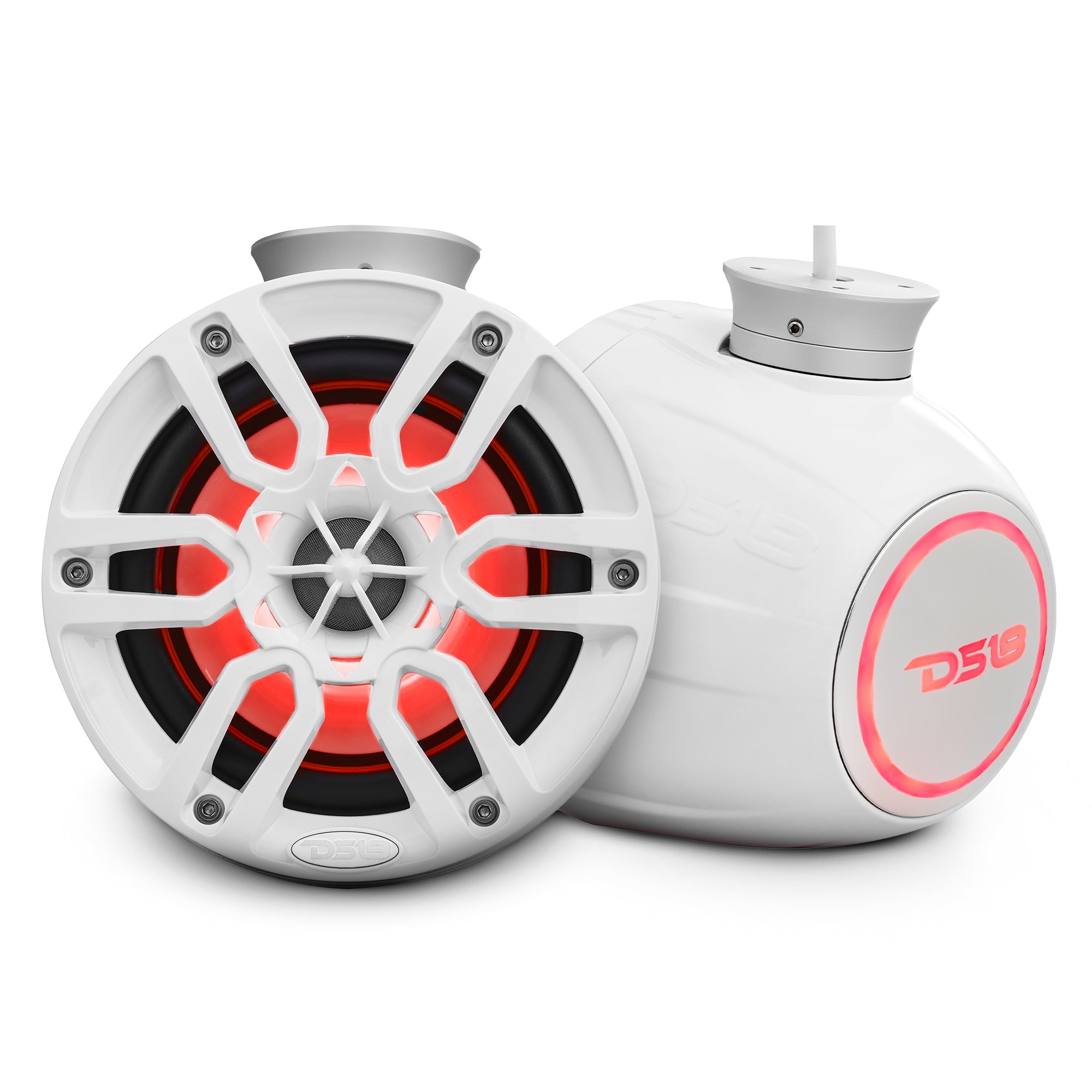 DS18 NXL-PS6BK 6.5" Marine Wakeboard Pod Speakers w/ RGB LED (Black) (Pair)