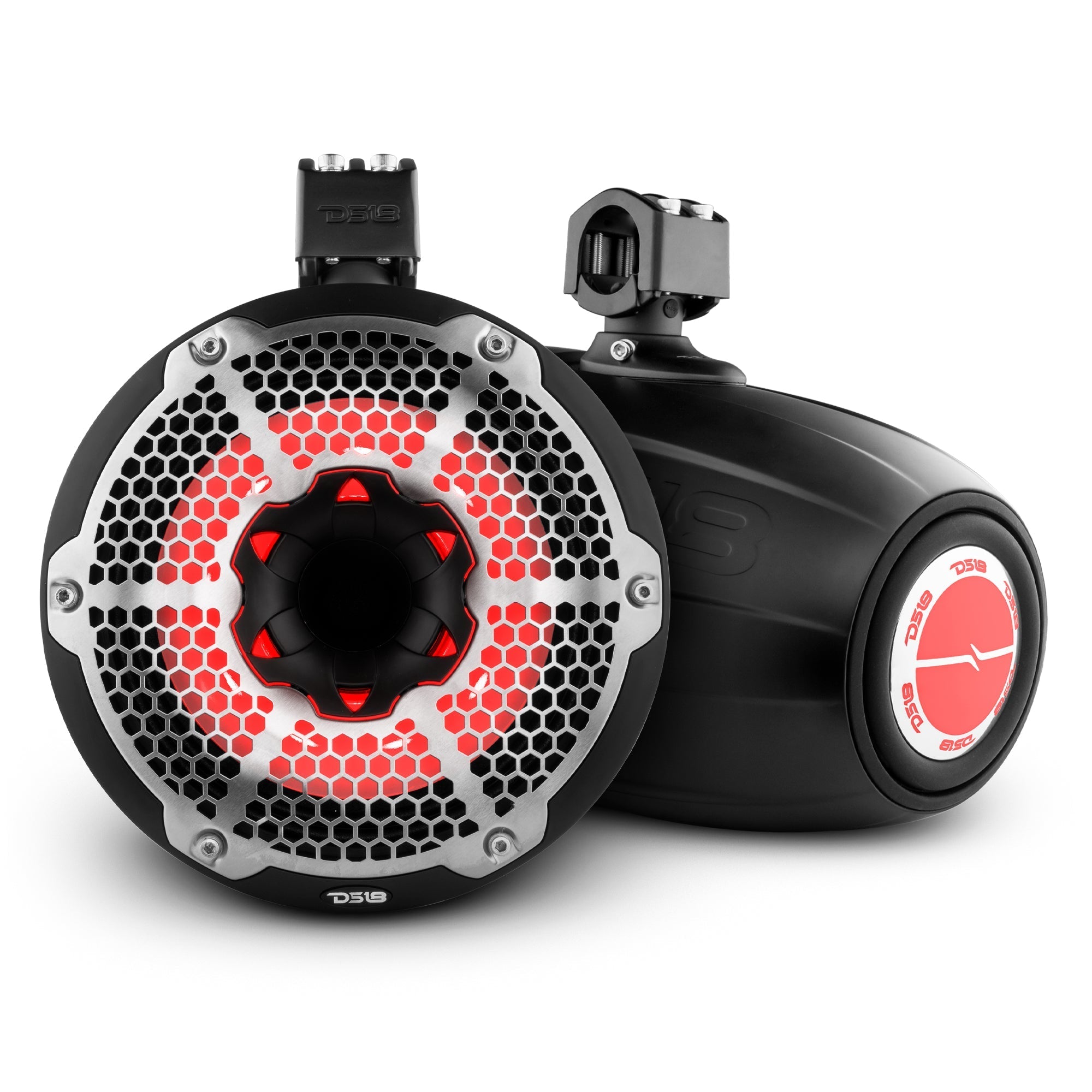 DS18 NXL-X10TPNEO/BK 10" Marine Wakeboard Tower Speakers w/ RGB LED (Black) (Pair)
