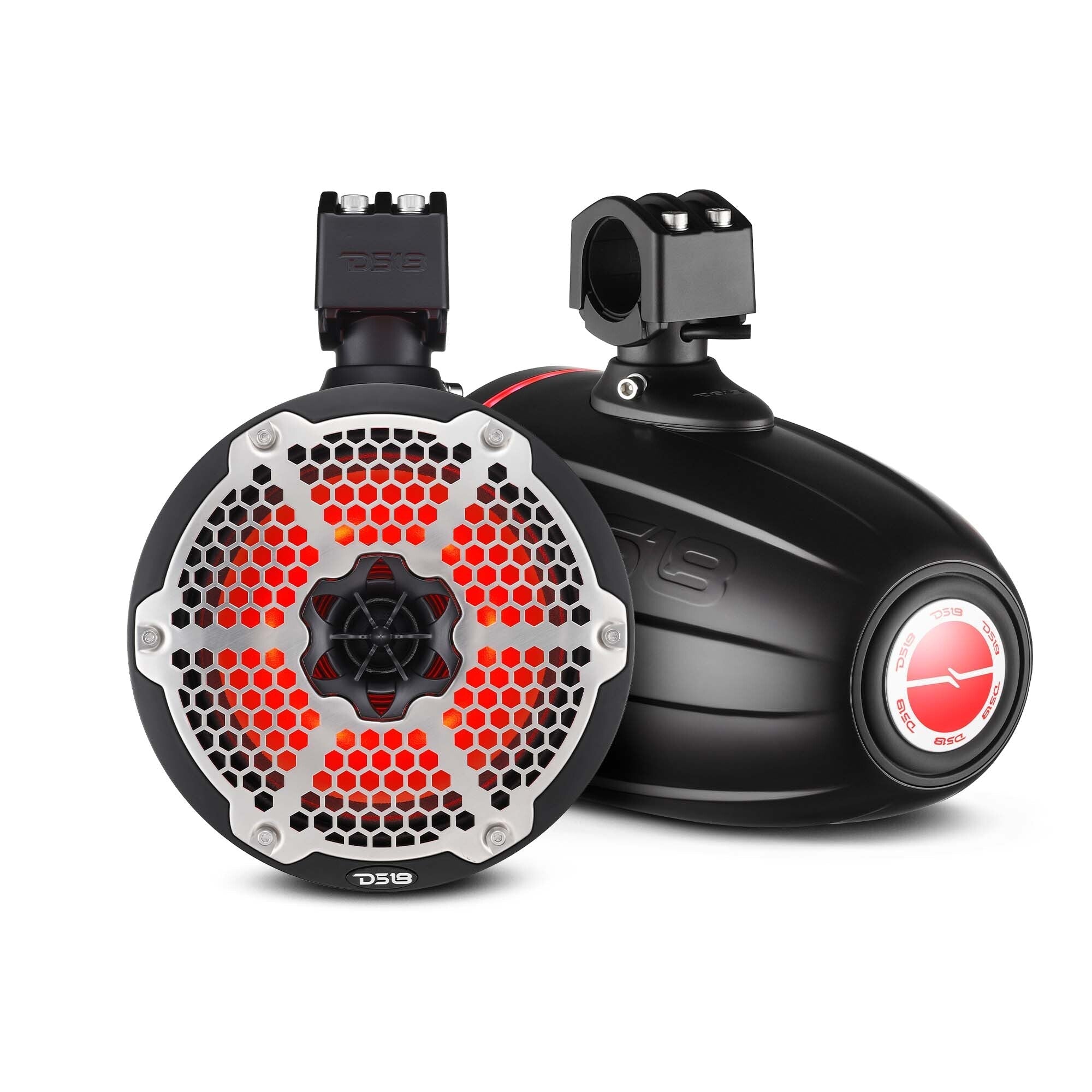 DS18 NXL-X8TPNEO/BK 8" Marine Wakeboard Tower Speakers w/ RGB LED (Black) (Pair)
