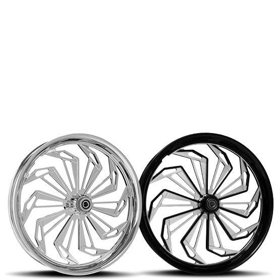 PHOENIX custom motorcycle wheel by Sinister Wheels