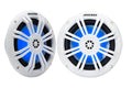 Kicker 51KM604WL KM Series 6.5" 2-Way White Marine Coaxial Speakers w/ RGB LED (4Ω) (Pair)