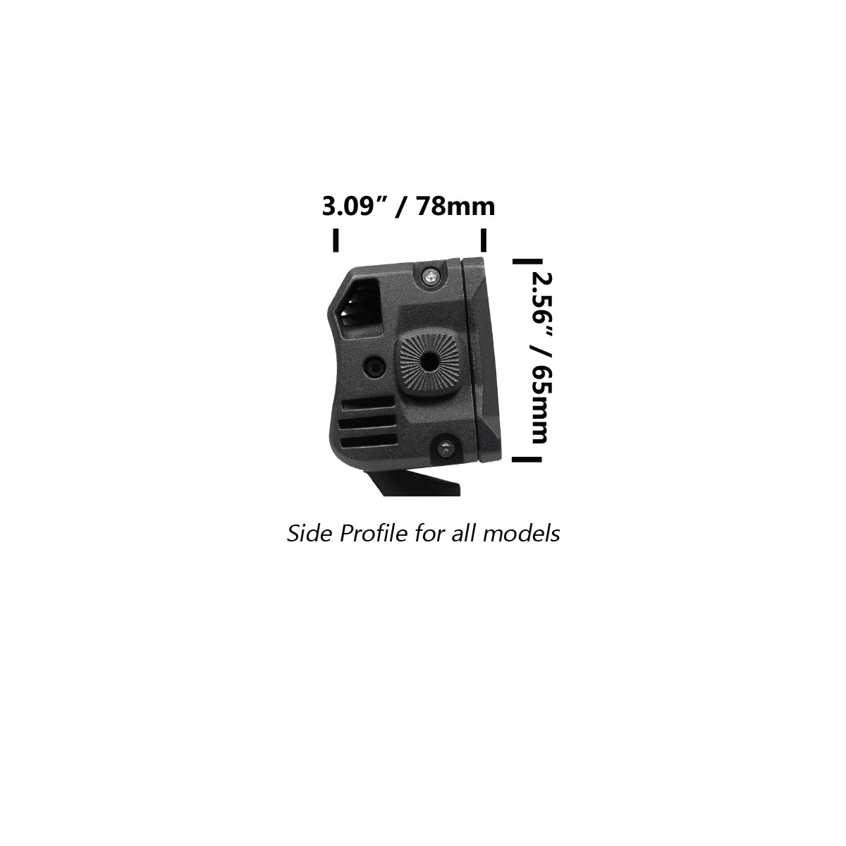 DB Drive RGB light bar dimensions