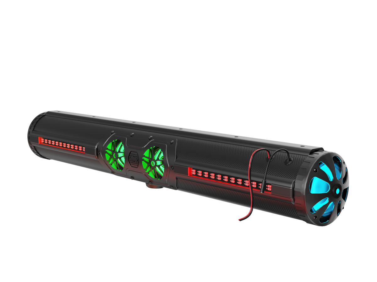 GX700 33 inch golf cart soundbar, rear view