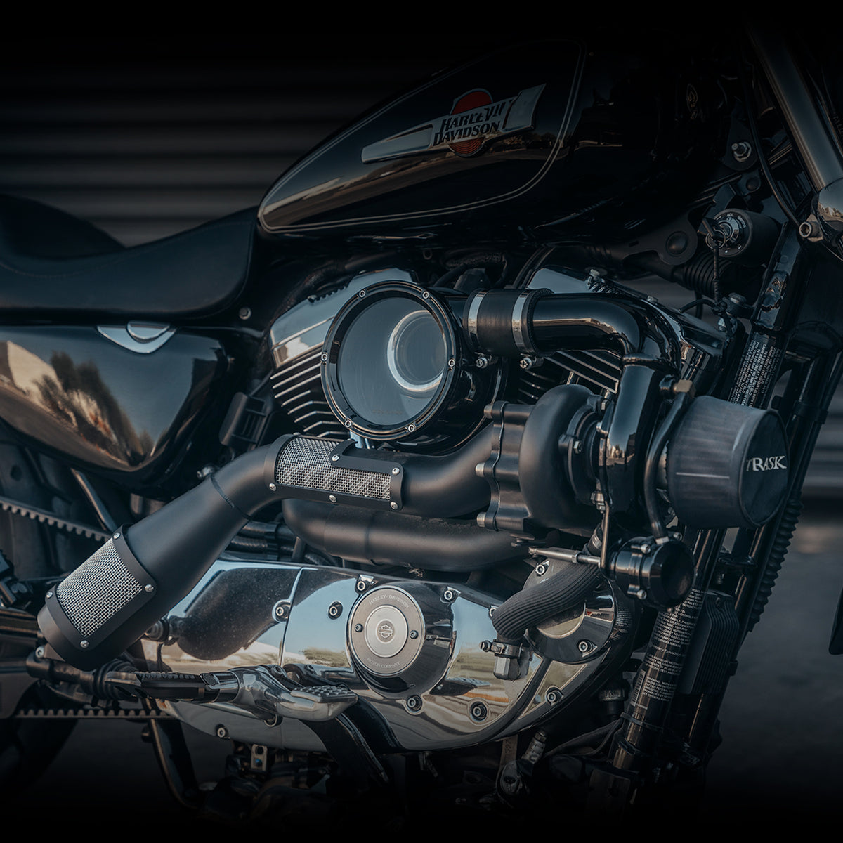 Trask Sportster turbo installed
