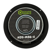 
              SoundQubed HDS Series 6.5" Midbass (4 Ohm, Water Resistant)
            