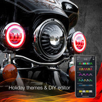 
              XKGLOW - 4.5" DRIVING LIGHTS FOR MOTORCYCLE | XKCHROME SMARTPHONE APP
            