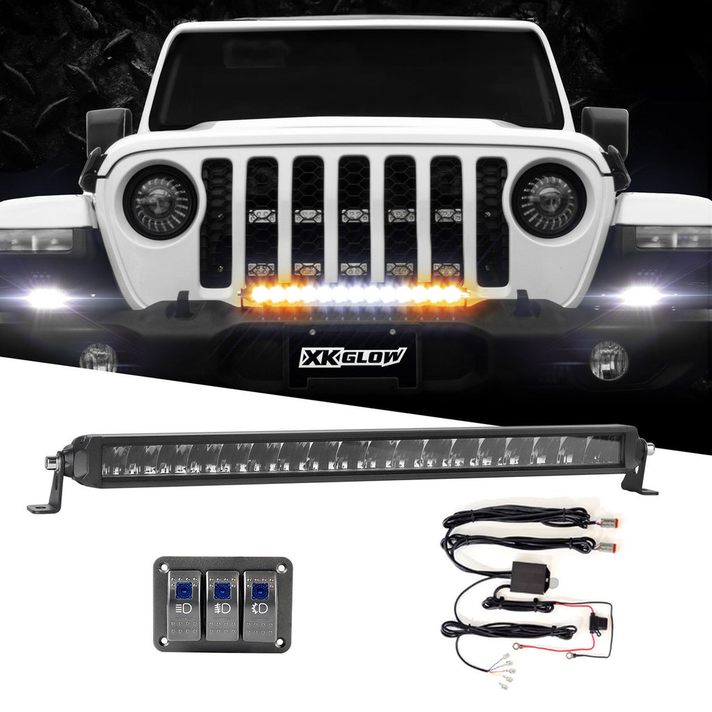 20 inch Fog Strobe High Beam LED Razor SAE Light Bar Kit