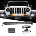 20 inch Fog Strobe High Beam LED Razor SAE Light Bar Kit