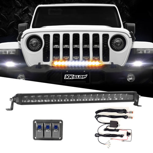20 inch Fog Strobe High Beam LED Razor SAE Light Bar Kit