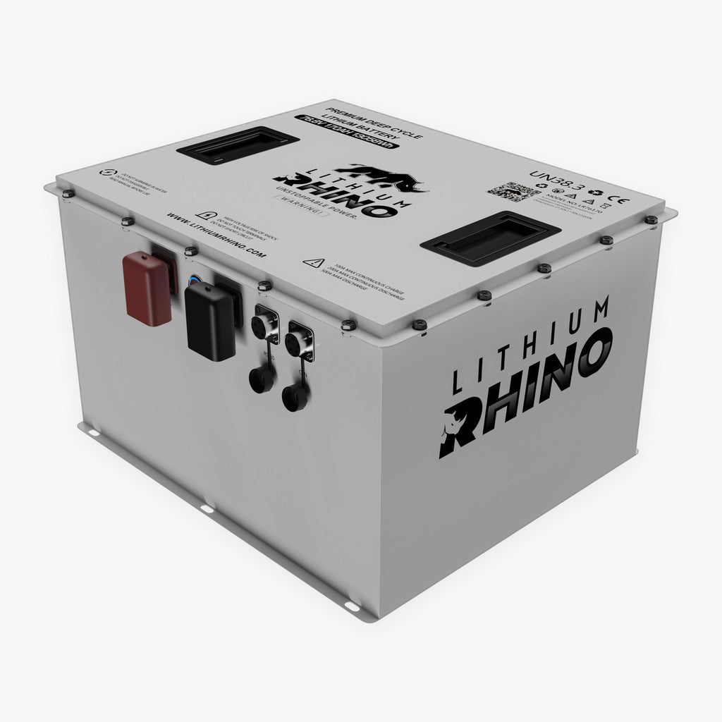 76V 170Ah Godzilla golf cart lithium battery, angled view