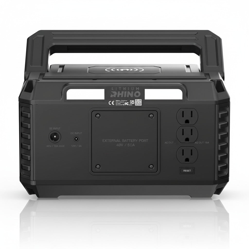 Lithium Rhino Power Hub outlets and ports
