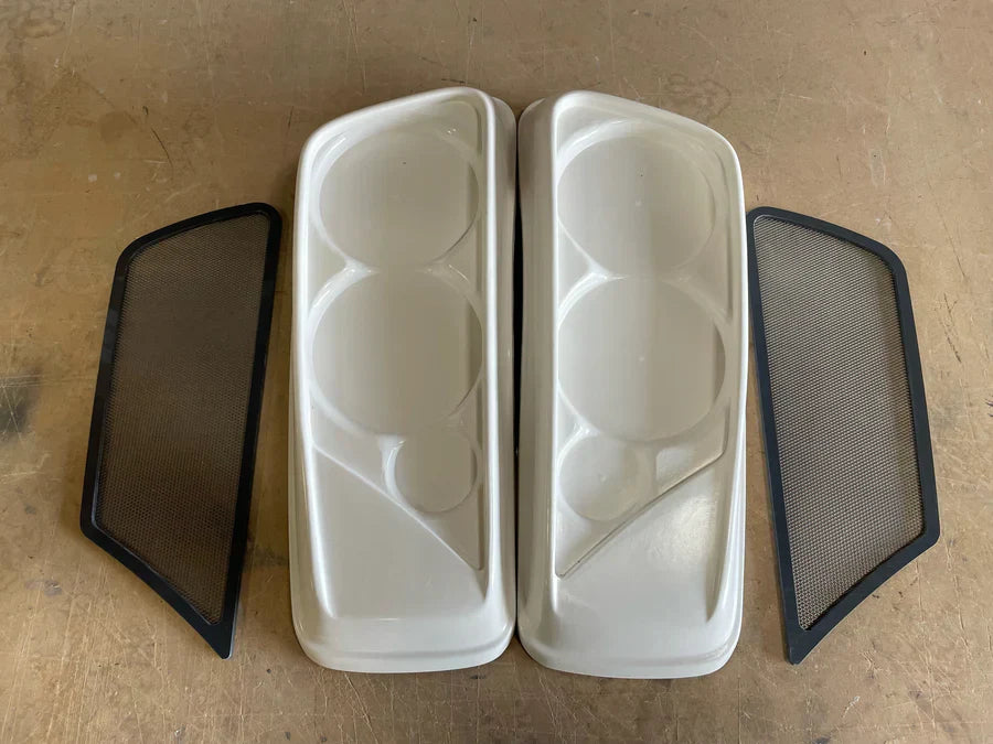 INSANE ASYLUM MOTORSPORTS DUAL 6.5" FIBERGLASS LIDS (BOND ON)