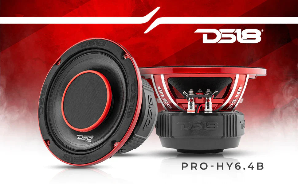 DS18 PRO-HY6.4B 6.5" Water Resistant Mid-Range Loudspeaker with Built-in Driver 450 Watts 4-Ohm
