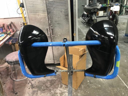 DIRTYBIRD CONCEPTS - LOWERS-  SOFTAIL - Harley Softail Loud Leg Warmers 8″ With Custom Crash Bar 2001 To 2024
