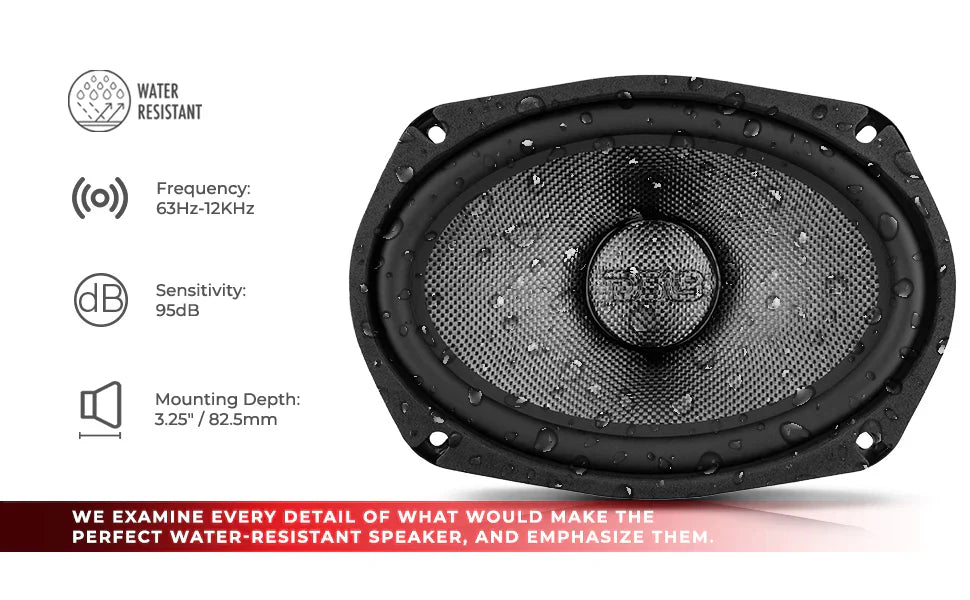 DS18 - PRO AUDIO - PRO-CF69.2NR 6x9" Mid-Bass Loudspeaker With Water Resistant Carbon Fiber Cone And Neodymium Rings Magnet 600 Watts 2-Ohms