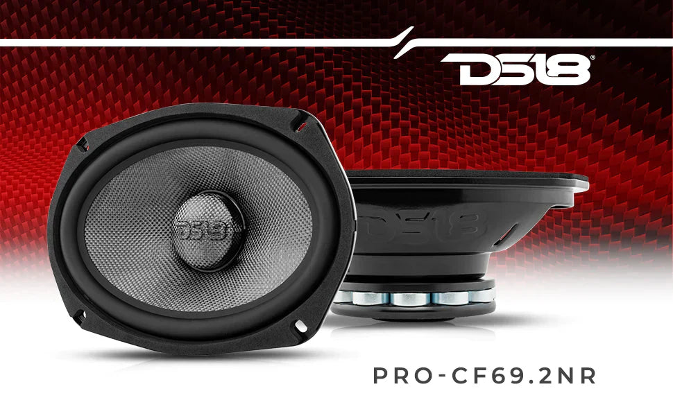 DS18 - PRO AUDIO - PRO-CF69.2NR 6x9" Mid-Bass Loudspeaker With Water Resistant Carbon Fiber Cone And Neodymium Rings Magnet 600 Watts 2-Ohms