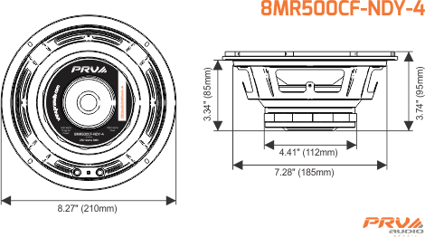 PRV 8MR500CF-NDY-4 (PAIR) All weather