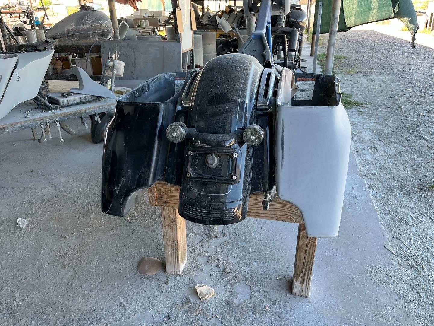 CYLENT CYCLES - Rear Kit - Stretched CVO Aggressor Bags (Rear End Kit)