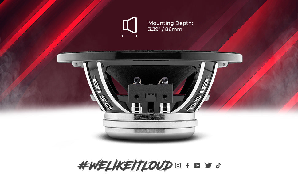 DS18 PRO-NEO8 8" Neodymium Bullet Mid-Range Loudspeaker 600 Watts 4-Ohm