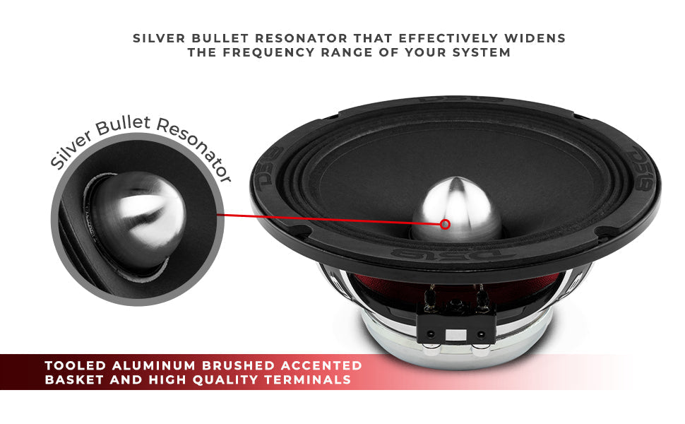 DS18 PRO-NEO8 8" Neodymium Bullet Mid-Range Loudspeaker 600 Watts 4-Ohm