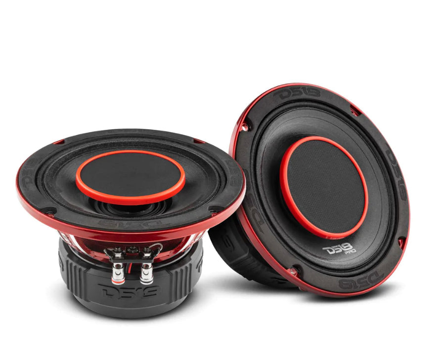 DS18 PRO-HY6.4B 6.5" Water Resistant Mid-Range Loudspeaker with Built-in Driver 450 Watts 4-Ohm