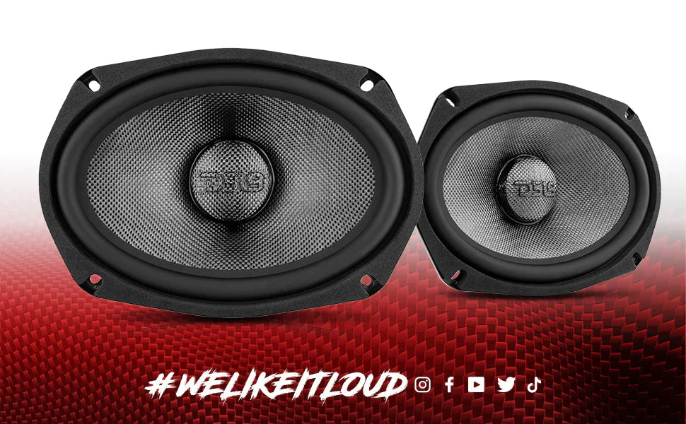 DS18 - PRO AUDIO - PRO-CF69.2NR 6x9" Mid-Bass Loudspeaker With Water Resistant Carbon Fiber Cone And Neodymium Rings Magnet 600 Watts 2-Ohms
