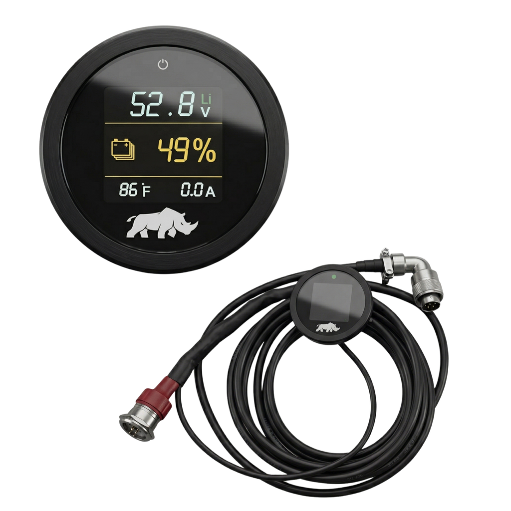 Full-color round multi-screen gauge with power button