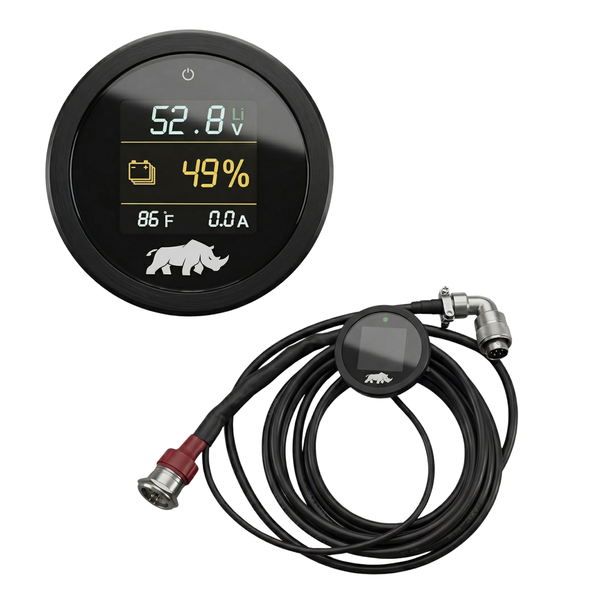 Full-color round multi-screen gauge with power button