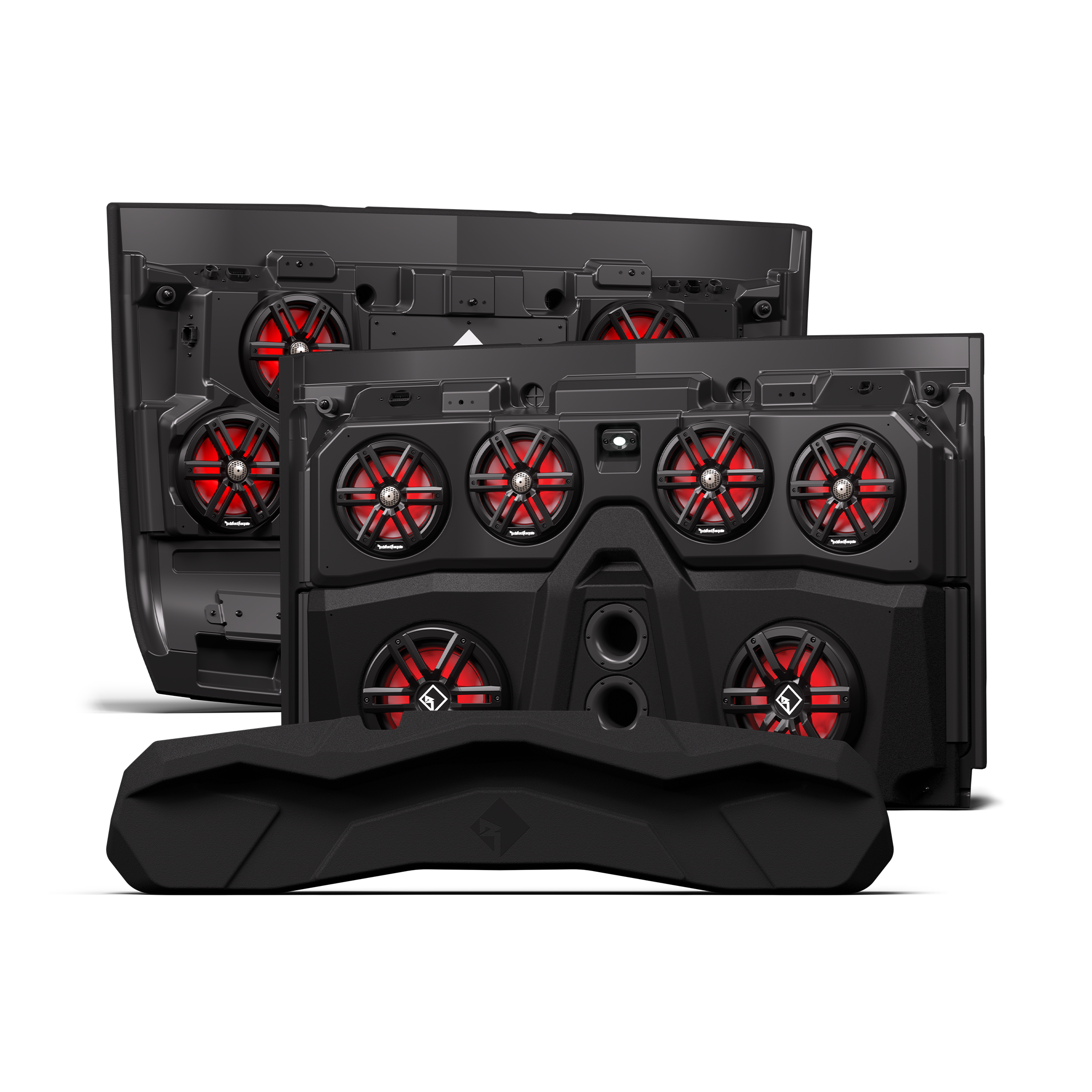 Polaris Ranger Crew Front and Rear Audio Roof