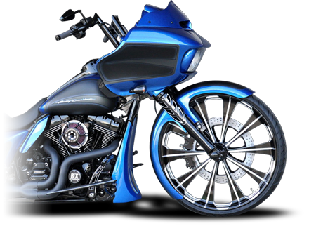 AMERICAN SUSPENSION -Touring Bolt On Big Wheel kit for 26 or 30 wheel 42° rake- 1989-2022